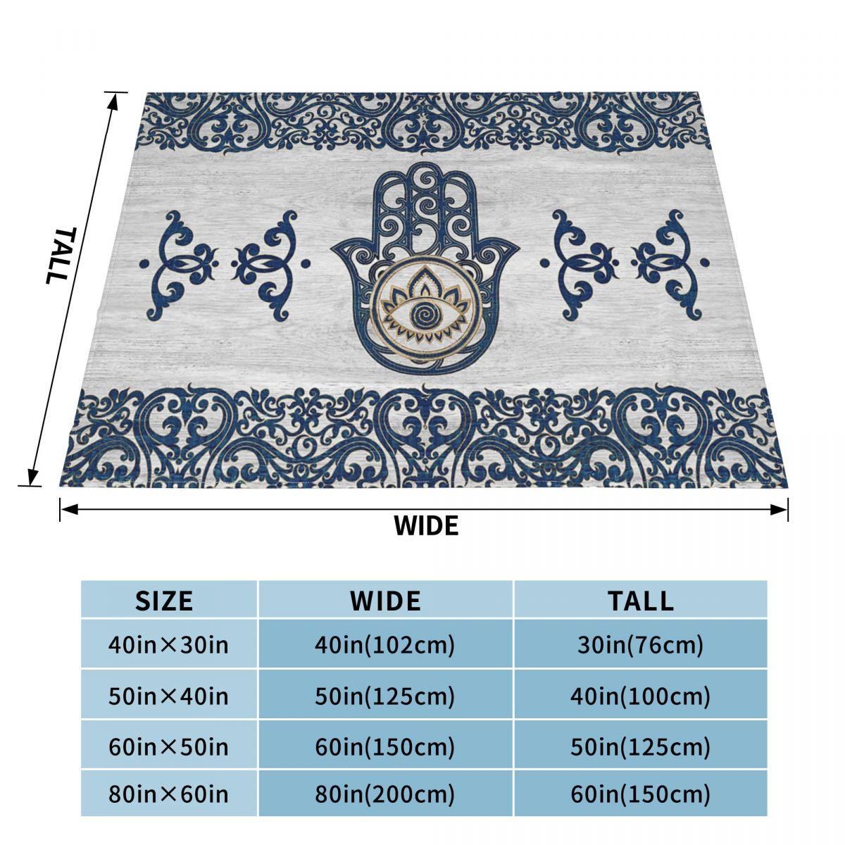 

Рука Хамсы Рука Фатимы Флисовый Плед Мусульманский Плед для Дивана Офиса Теплое Постельное Белье 30x40in