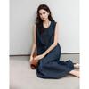 Demana Sleeveless Washed Denim Midi Dress