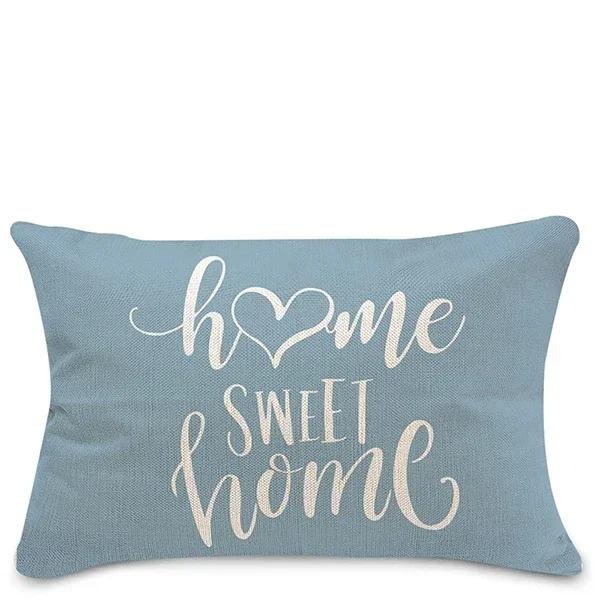 Nordic Sweet Home Light Blue Geometric Pillowcase Decorative Sofa Cushion Cover Pillowcase