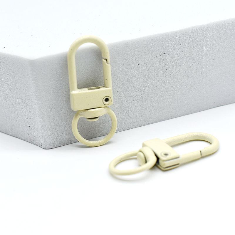 Zinc Alloy Keychain: Colorful Lobster Clasp Dog Hook, DIY Blind Box Figure, Spring Buckle Ornament