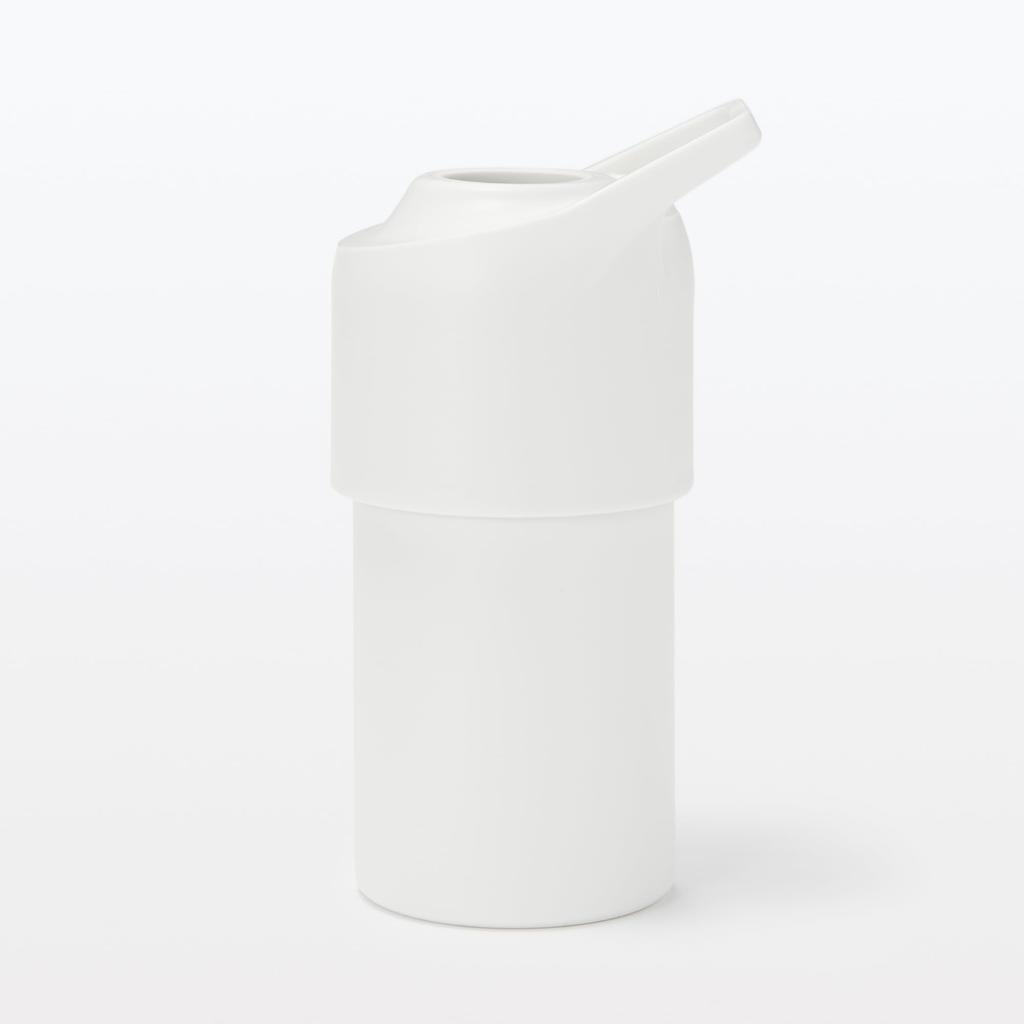 MUJI Portable Cooler Holder for PET Keeps Drinks MDP81A4S Bottles, Chilled, White, 500-650 mL,
