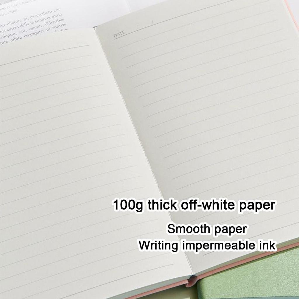 A5/B5 Soft Leather Study Notebook, Lined Pages, Business Meeting Record Book, Notepad, Student Diary, 98 Sheets, 196 Pages