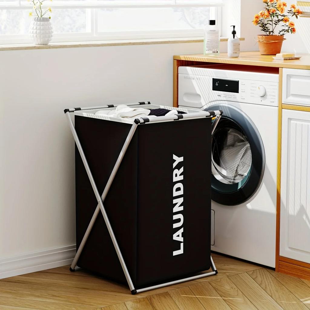 1 PC Large Laundry Hamper 3 Sections Divided Laundry Basket Foldable Washing Bin Dirty Cloth Storage Bag