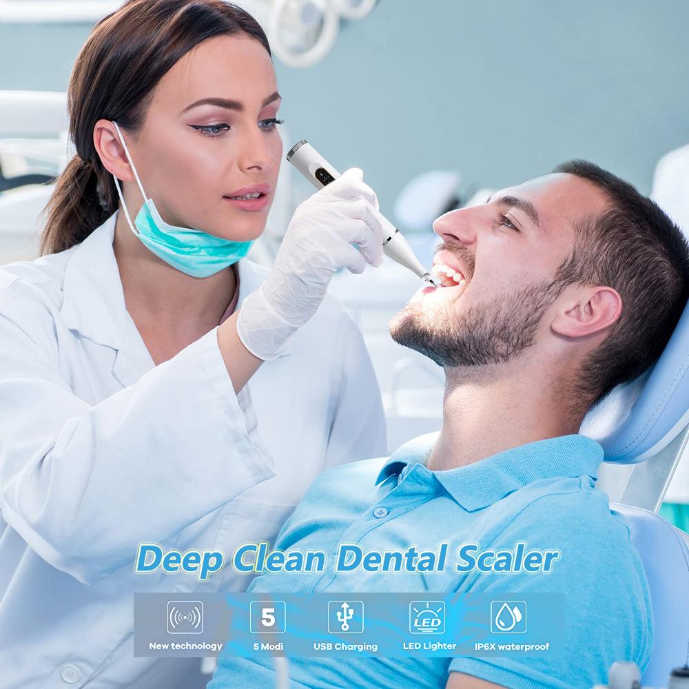 5 Modi Ultraschall-Zahnreiniger Dental-Zahnsteinentferner Zahnsteinentfernung Zahnsteinfleckenentferner Zahnaufhellung Reinigungswerkzeug