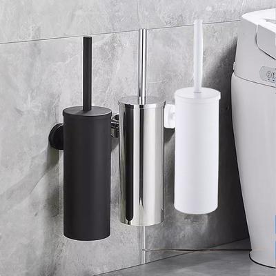 Stainless Steel Toilet Brush Wall Mounted & Freestanding, Odor-Proof Cover Anti-Drip, 360° Soft Bristles Rustproo