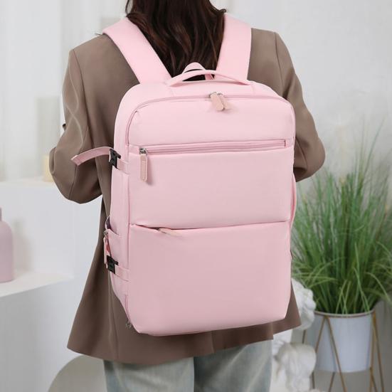 Expandable Travel Backpack Women Men Laptop Backpack with USB Charging Port Airline Approved Backpack with Anti-Theft Pocket Shoe Compartment
