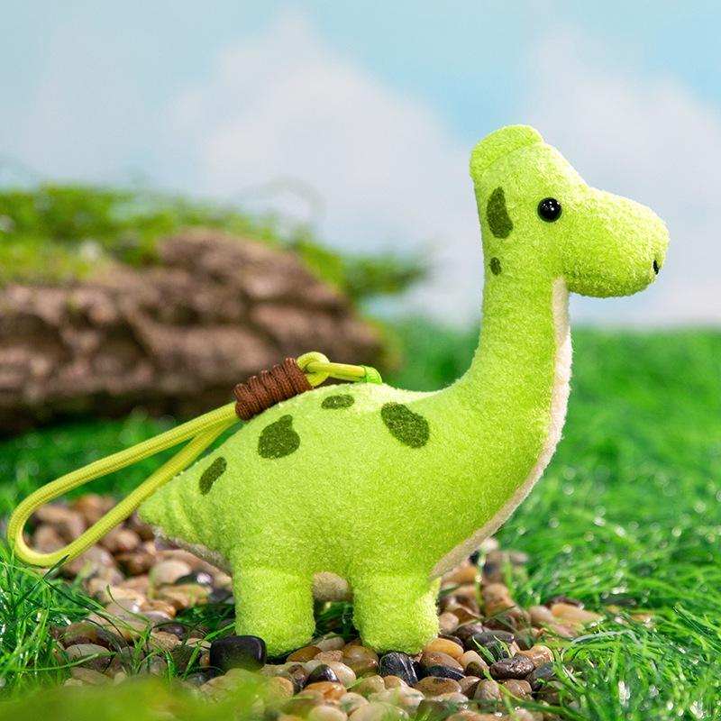 Cute Mini Dinosaur Plush Toy Keychain Soft Stuffed Dino Doll Triceratops T-Rex Adorable Bag Pendant Dinosaur Lovers Gift