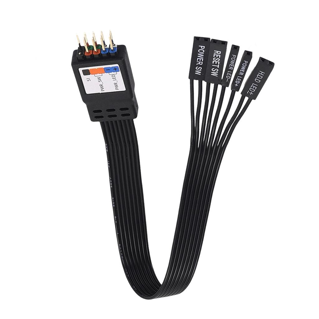Premium 2Pin To 9Pin Computer Case Cable For Power Switches Reset And HDD LED Signal Transmission