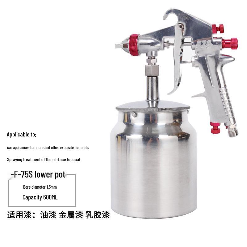 

Pneumatic Spray Gun with Top and Bottom Cup for Latex Paint on Cars and Furniture