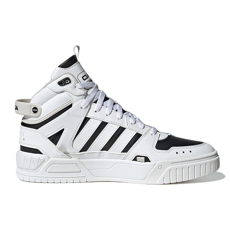 Adidas Neo D-Pad Comfortable Trendy Mid-Top Skate Shoes Unisex Sneakers White Black IG7620