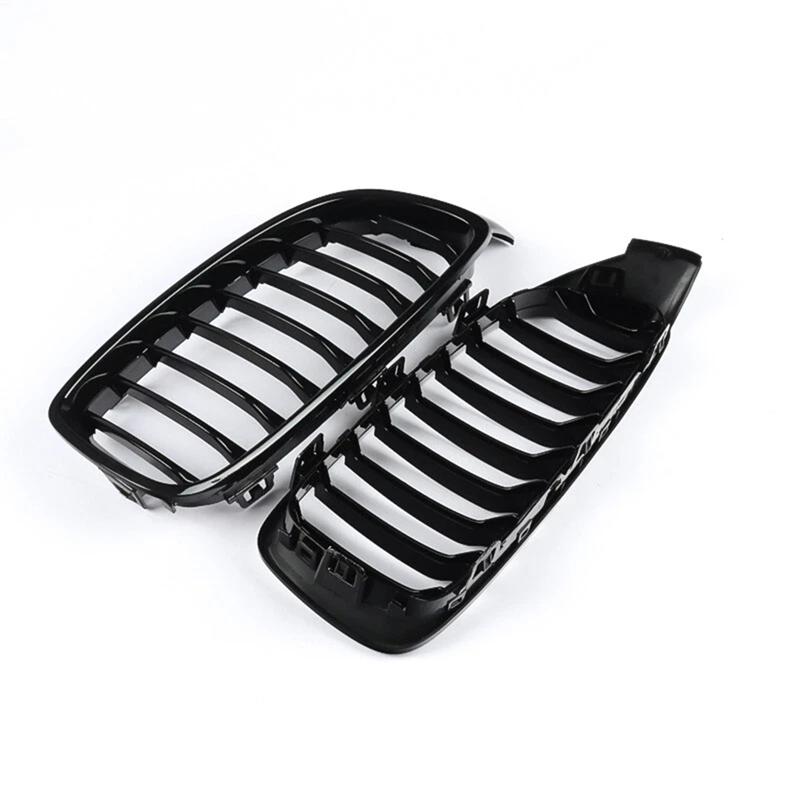 Front Pair For BMW Kidney Grille F32 F33 F36 F82 F83 2014-2020 Color:Glossy Black