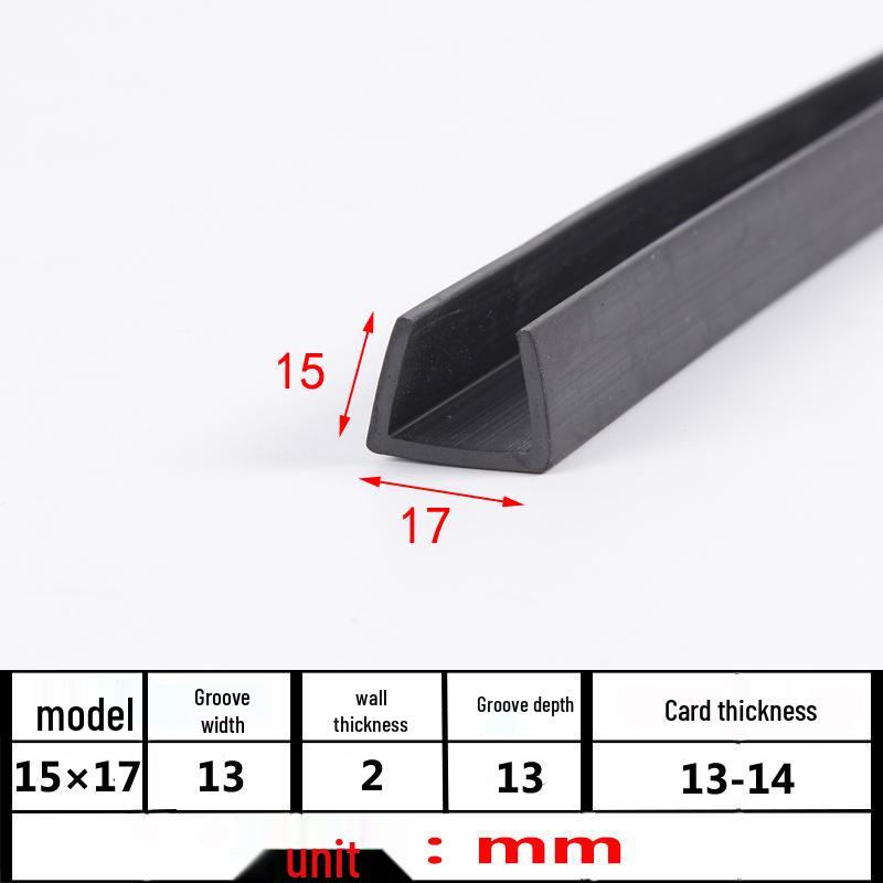 U-Shaped Rubber Anti-Collision Edge Seal Strip for Glass and Steel Plates