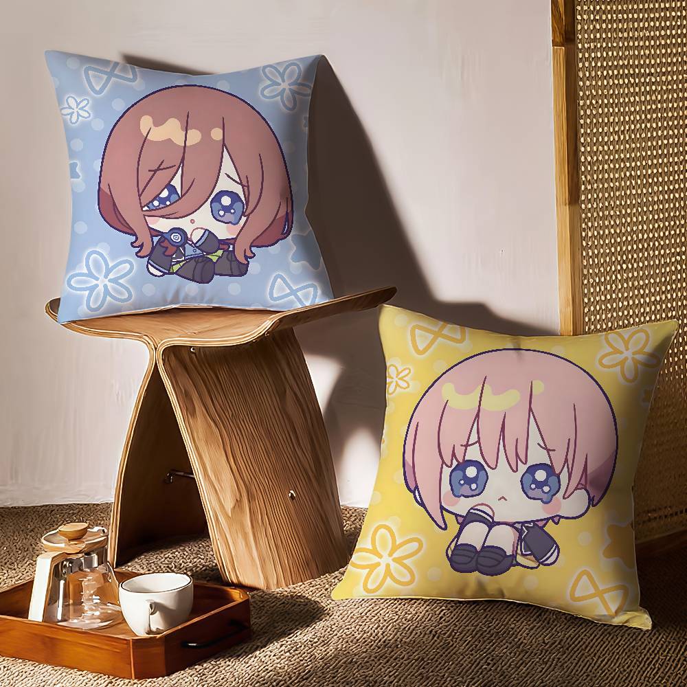 M-Miku Nakano Pillow Case Sofa And Living Room Decorative Cushion Covers Dust-proof And Mite-proof Invisible Zipper