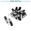 ACROPIX Car Radio Solid Plastic Case Antenna AM/FM Male Adapter Connector Silver Tone 10pcs