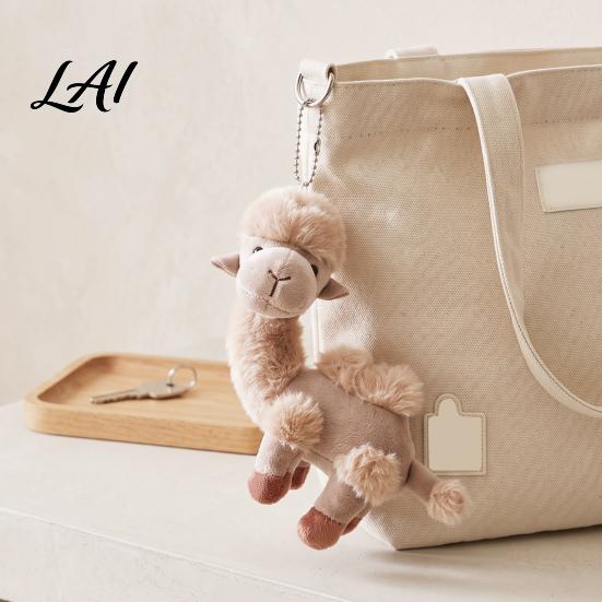Backpack Accessory Plush Camel Bag Charm Stuffed Pendant with Bead Portable Chain Animal Plushie Handbags Purse Hanging Decoration Decorative