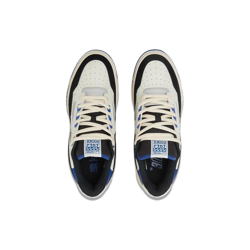 Li Ning Rookie 2 Abrasion Resistant Breathable Low Top Vintage Basketball Shoes Men's Black White ABCT011-1