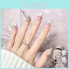 Crystal Cat Eye Sparkling Wearable Armor Handmade Nail Stickers X29 Greek Princess Short Gradient
