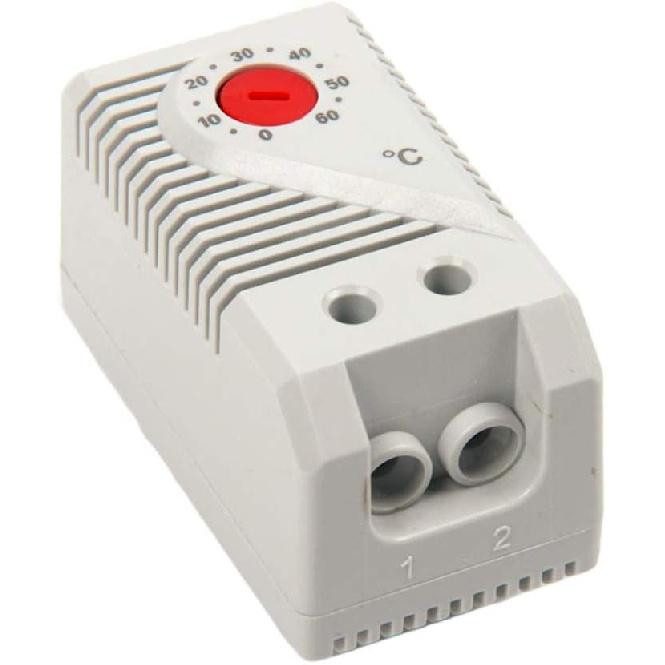 Temperature Controller, KTO011 0-60℃ Adjustable Compact Electric Mechanical Thermostat Switch, Normally Closed, Red Buttom,