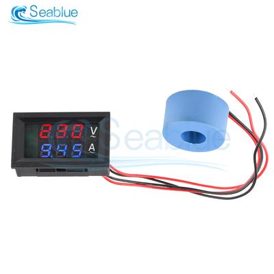 AC 50-500V Digital LCD Voltmeter Ammeter 10A 50A 100A 110V 220V Voltage Current Meter Tester Detector Current Transformer