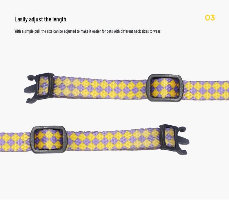 Pohledný kostkovaný límec s motýlkem Zeze Pet – Roztomilá kočičí internetová série celebrit.