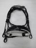 Patent Leather Horse Dressage Bridle Crystal Clincher Brow-band With Web Reins All Size For Horse.