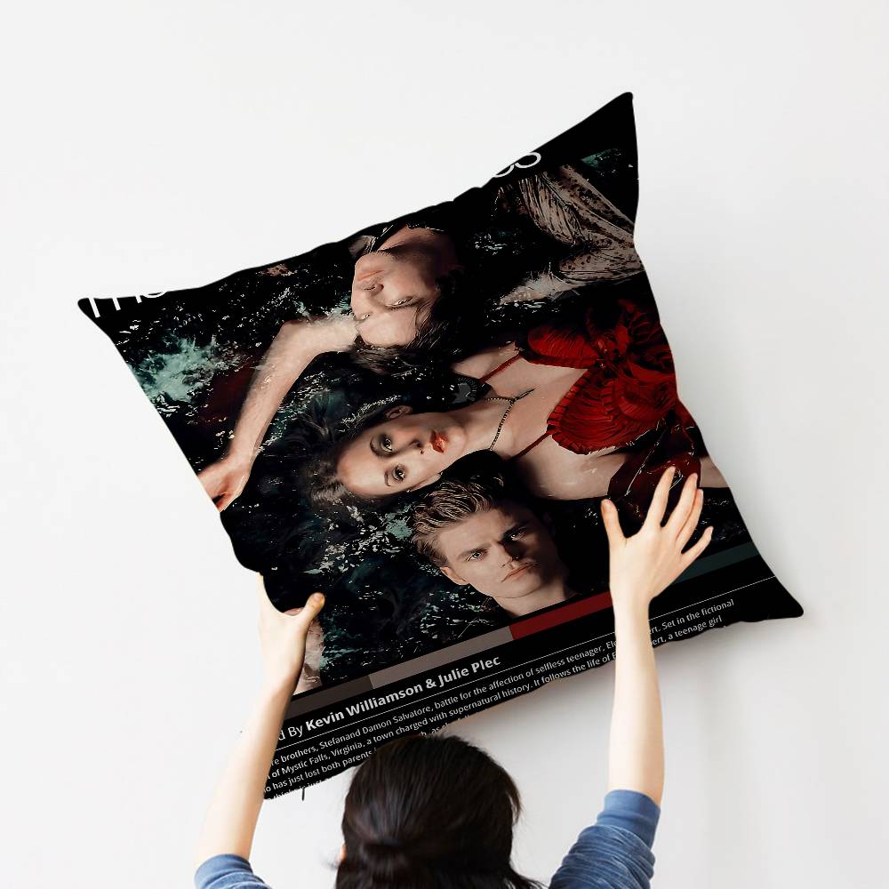Movie The Vampire Diaries Cushion Cover Pillowcase Upholstery Sofa Throw Pillow Home Decor Pillowcas