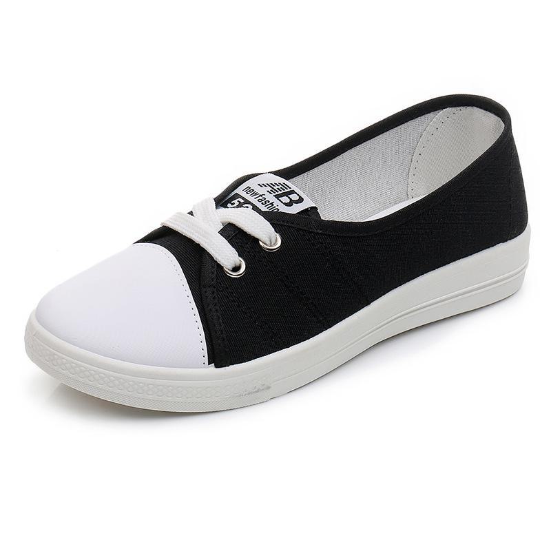 Women's Korean Style Breathable Canvas Shoes - Comfortable, All-Match, Shallow Mouth Design