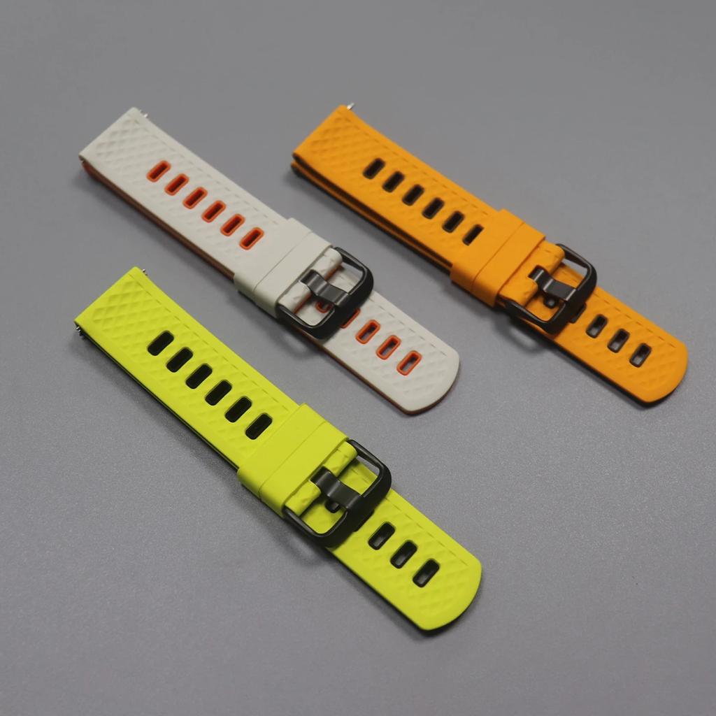 22mm Uhrenarmband für Amazfit GTR 4 3 2/GTR 3 pro Silikonarmband für Amazfit Bip 6 5/ Stratos 3 2 2S/Balance 2 Verstellbares Armband