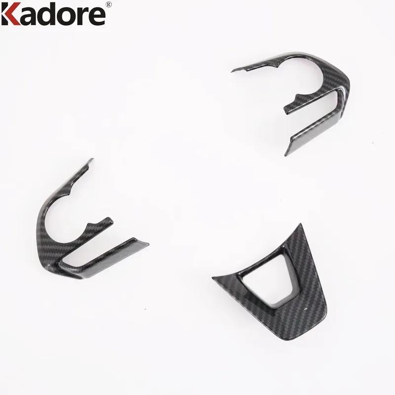 For Toyota Venza Harrier 2024 2025 Carbon Fiber Car Steering Wheel Panel Cover Trim Interior Accessories