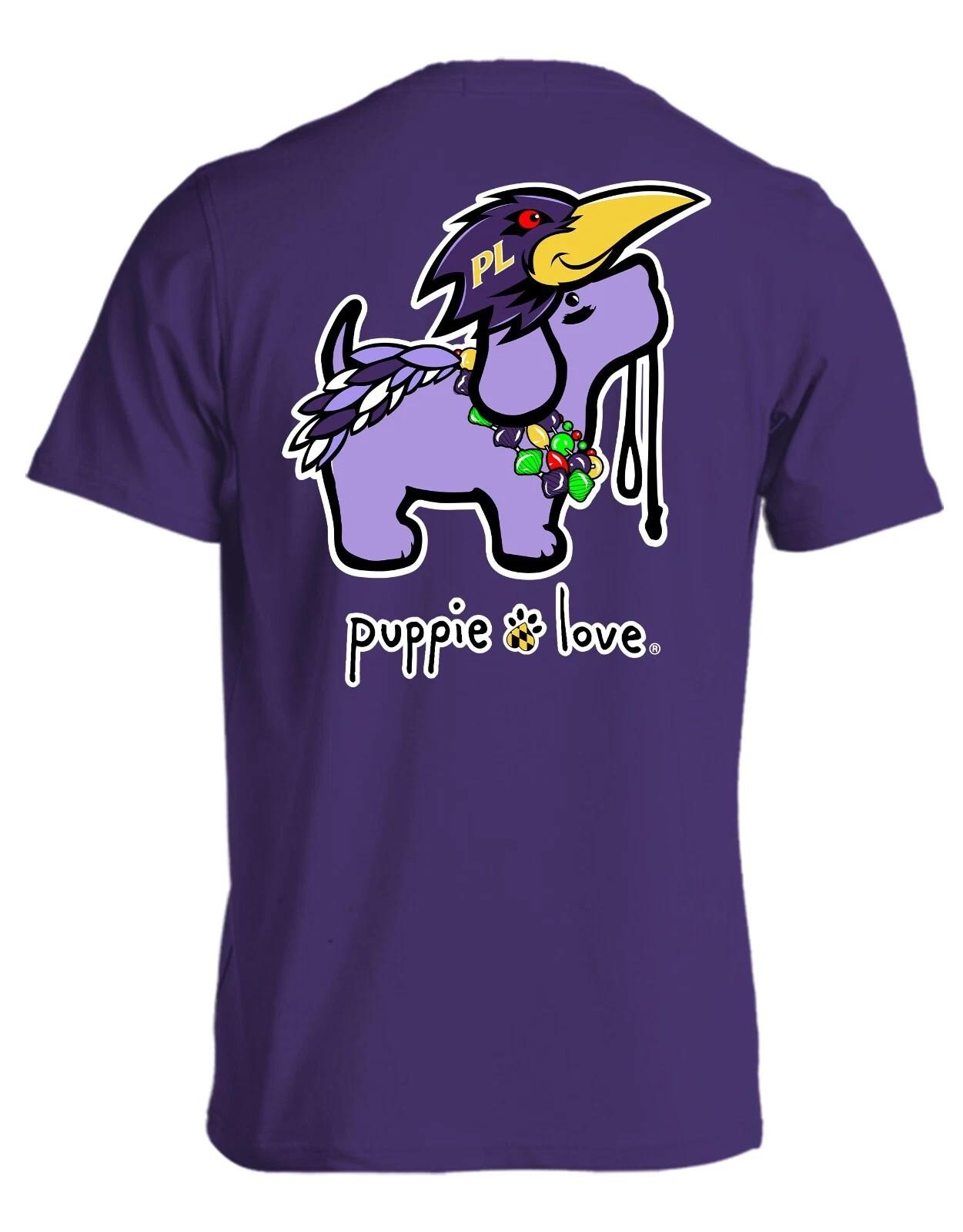 

New PUPPIE LOVE RAVENS MASCOT SHORT SLEEVE Shirt S