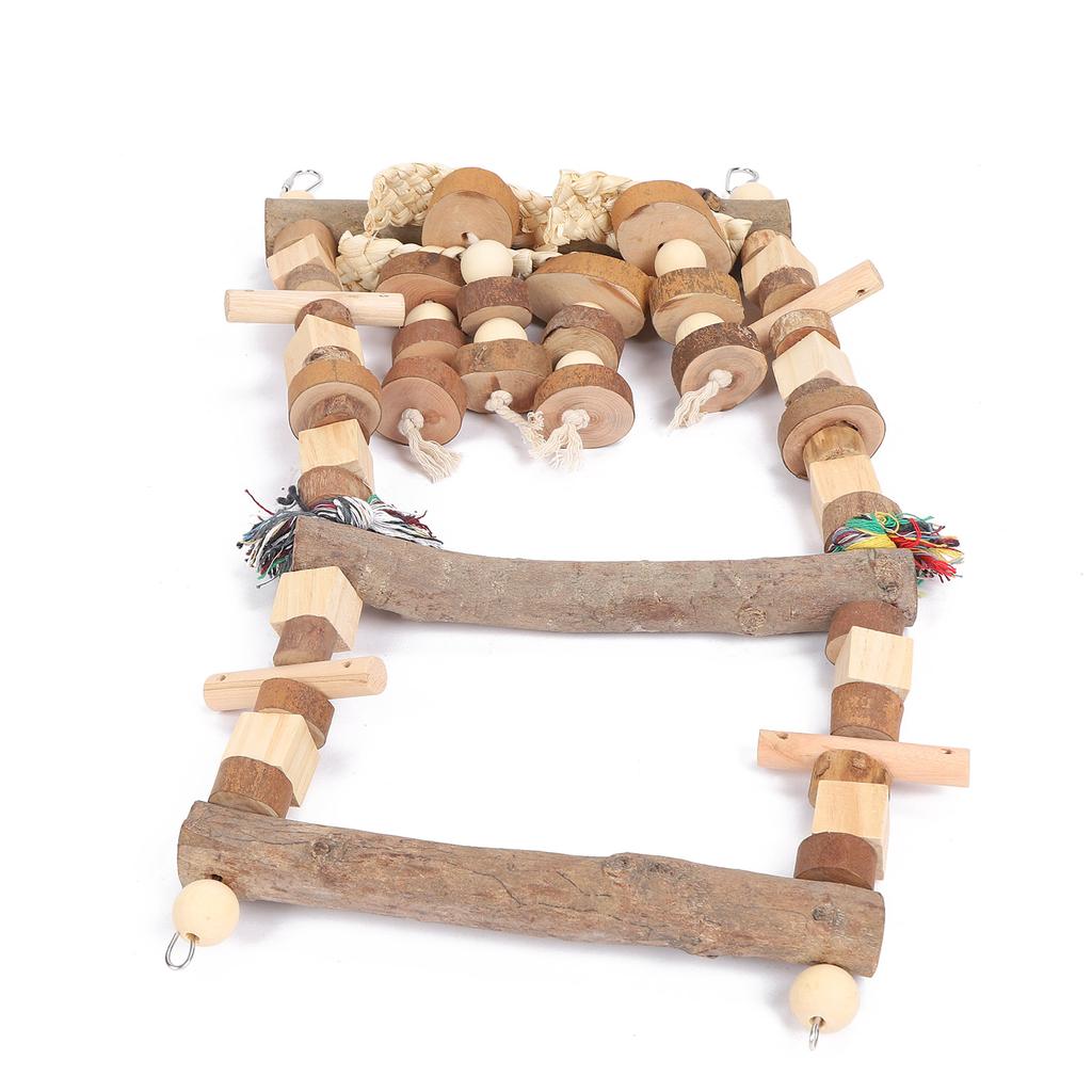 Vogelleiterbrücke Papageienschaukel Kauspielzeug Naturstämme Käfigzubehör für kleine Vögel