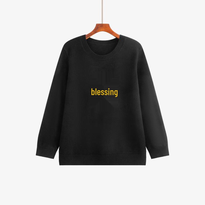 

Plus Size Women s Jacquard Pear Sweater - Loose Long Sleeve Casual Knitwear Top 2025 Winter. XXL (160-200 jin)