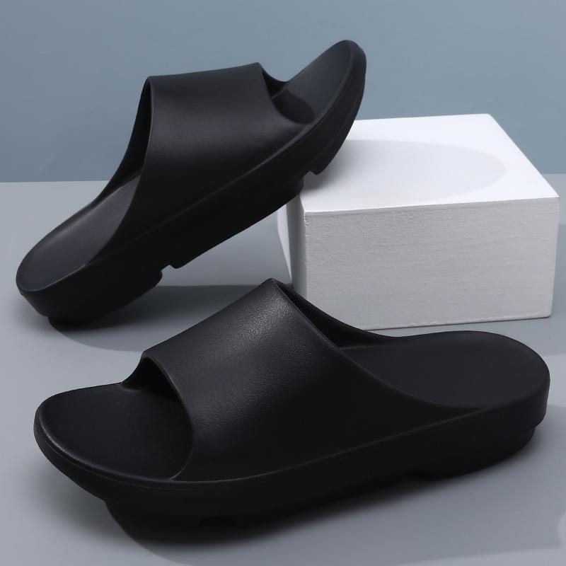 Slippers women's summer thick-bottomed indoor bathroom breathable outside wear couple home new cool slippers men