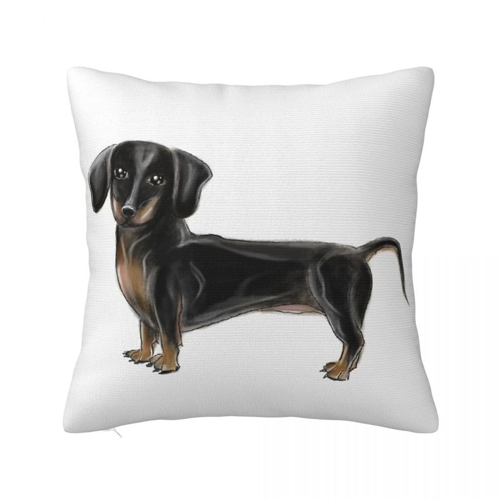Dachshund Dog Love Square Pillow Covers Home Wiener Sausage Doxie Cushion Cover Cute Home Decoration Pillowcase 4545