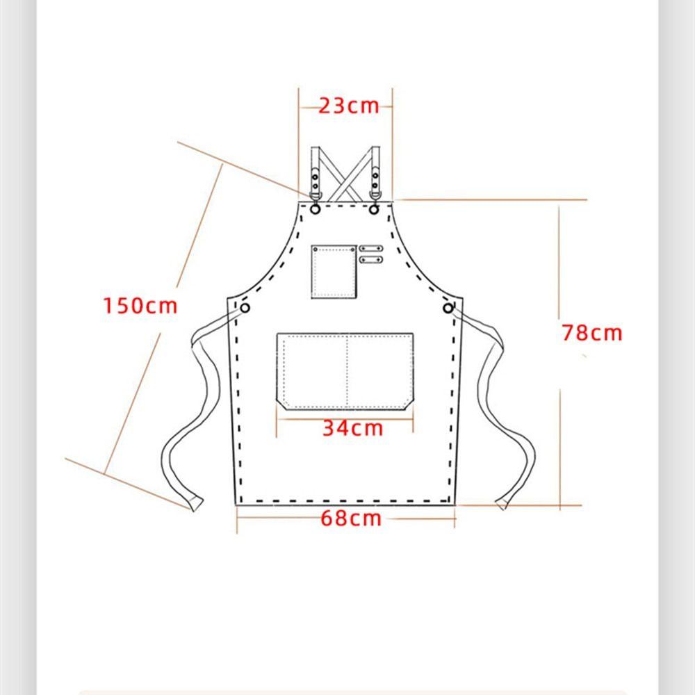 Thicken Antifouling Women Men Waterdrop Resistant Cotton Canvas Barista Apron Canvas Denim Apron