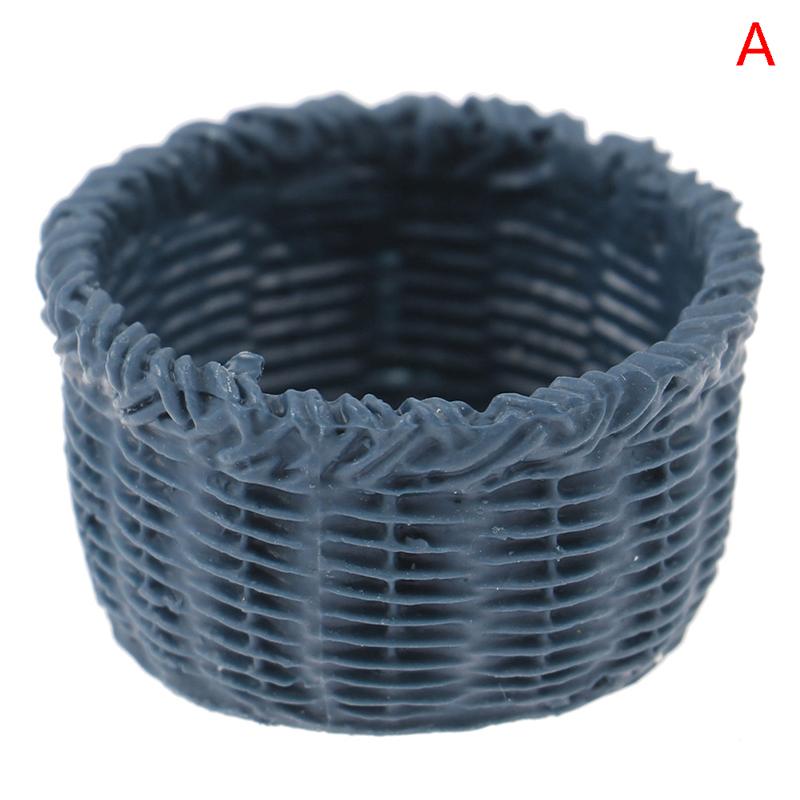 

1:12 Dollhouse Simulation Miniature Resin Fruit Bread Food Basket Storage Basket Miniature High Quality Playthings