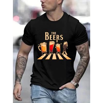 Βαμβάκι The Beers Printing Ανδρικά Μπλουζάκια Αναπνέον Επώνυμα Τοπ Street Fashion T-shirt Ανδρικά Καθημερινά Καλοκαιρινά T-shirts Μόδα Ανδρικά T-shirts