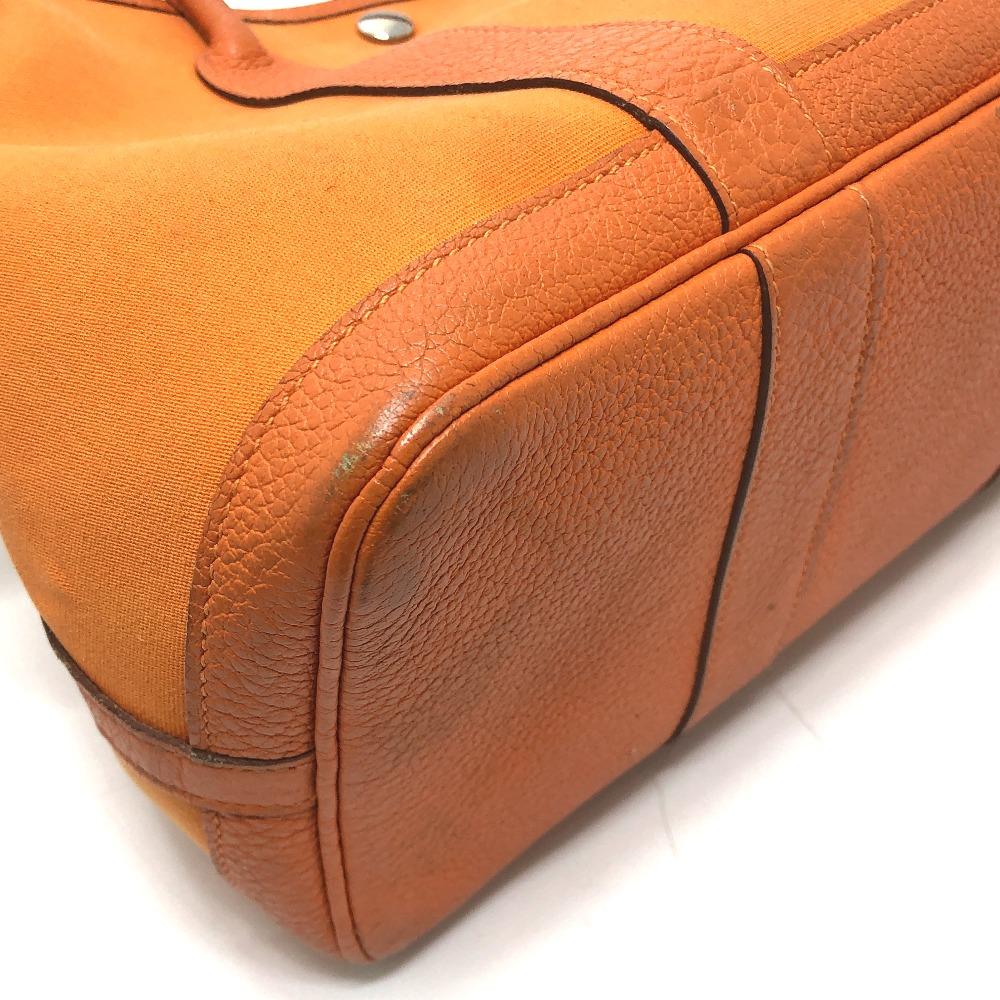 Hermes Garden Party TPM Tote Bag Hand Bag Leather/Canvas Orange