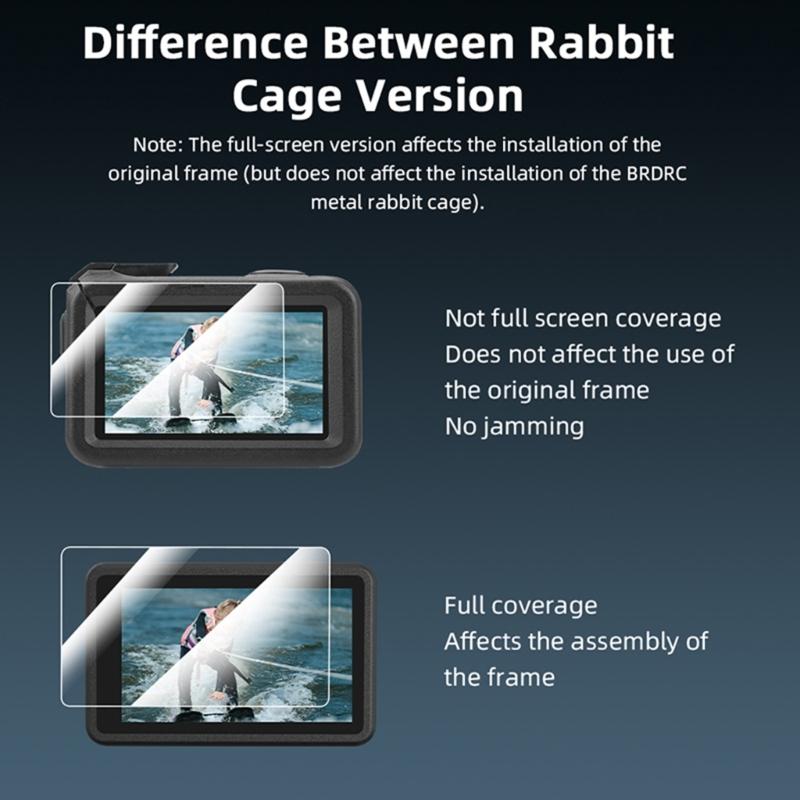 Full Coverage Tempered Glass for Action 5Pro Camera Scratch Resistant and FingerprintProof Screen Film Screen Shield