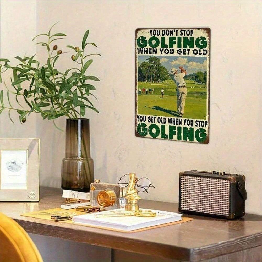 Vintage Golf Metal Poster, Wall Decor for Bar, Golfer Gift