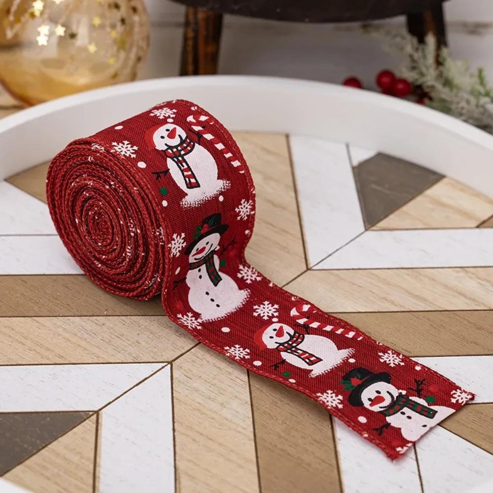 Beautiful 500cm 5 yards Christmas Ribbon Crafts Bow Cloth Satin Ribbons DIY Gift Wrap for Decorating Christmas
