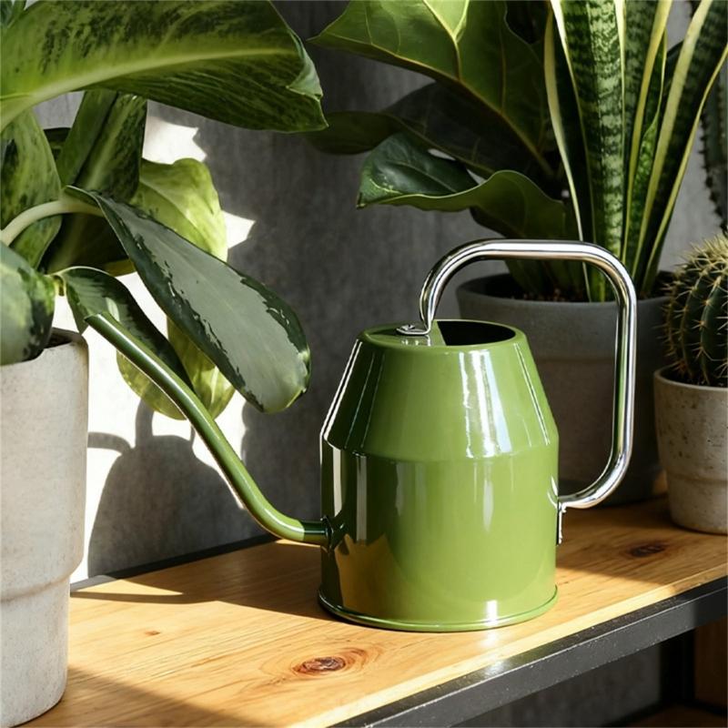 Lightweight Aluminum Watering Can Irrigation Device with Extended Spout for Gentle Watering in Gardens Home and Office Spaces