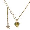 Heart & Star Necklace: Hip Hop, Cool Style, Light Luxury Design