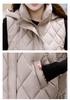 Gilet Trapuntato con Cappuccio Dimagrante Taglie Forti da Donna - Stile Coreano Autunno/Inverno 2025 Cotone Piumino