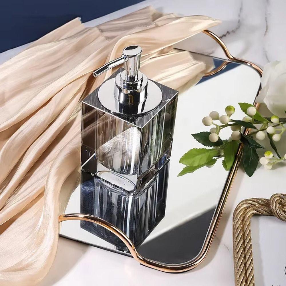 Refillable Hand Sanitizer Dispenser Press Type Liquid Soap Container Crystal Lotion Bottle Hotel