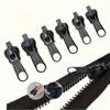 6Pcs/Set Metal Zipper Pull Replacement 3 Sizes Universal Instant Slider Detachable for Clothes Bags DIY Repair Tool Accessories