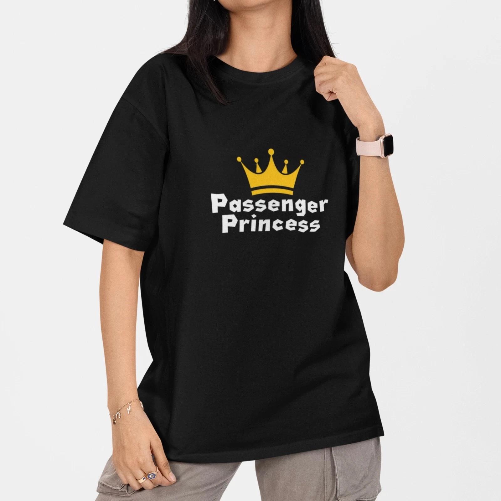 

Passenger Princess T Shirt Funny Girlfriend Gift Cute Crown Graphic Tee M