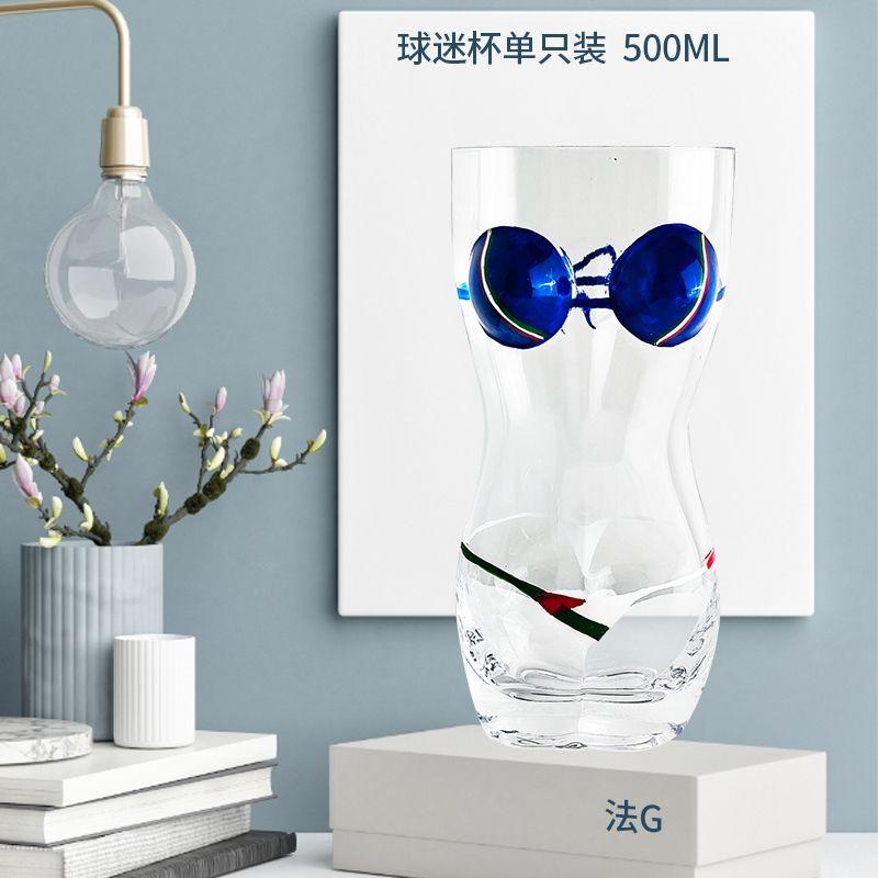 

Creative Hand-Painted Draft Beer Glass For Home Use Sexy Glass Cup Large Capacity TikTok Bar Fan Cup 1PCS