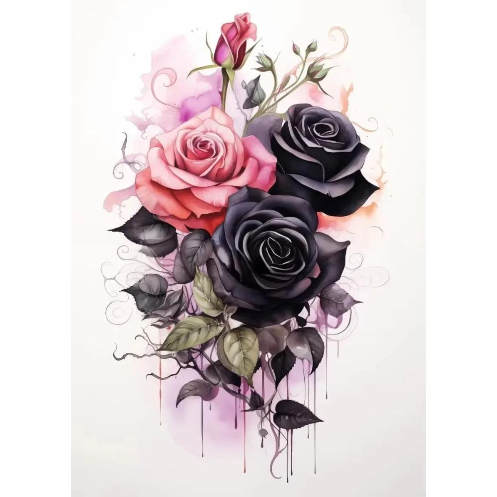 Modern Art Flower Power Poster Aesthetic Canvas Paintings and Prints Wall Art HD Pictures for Home Office Room Frameless