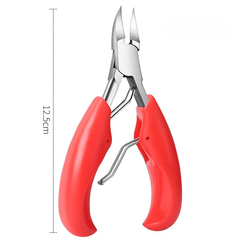 

1 шт., кусачки для ногтей, фрезы из нержавеющей стали, инструменты для педикюра и маникюра, профессиональный толстый инструмент для коррекции красный
